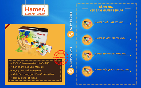 bảng giá hamer e854a9